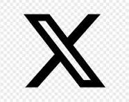 Twitter "X" black and white logo