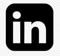 Black and White LinkedIn Logo